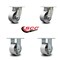 Service Caster 4 Inch Kingpinless Semi Steel Wheel Swivel Caster Swivel 2 Rigid SCC, 2PK SCC-KP30S420-SSR-2-R-2 - alternate 2